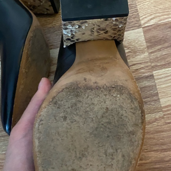 SOLD Dries Van Noten Black Snakeskin Pumps, sz 40 - Picture 7 of 8